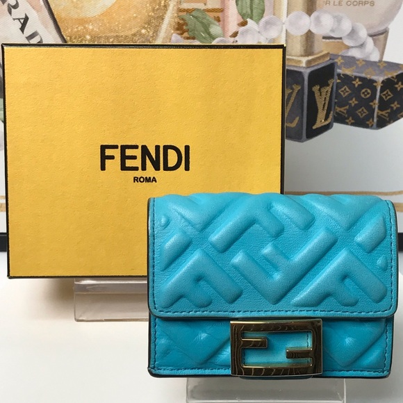 FENDI Baguette Micro Trifold Wallet 😍💙 - Picture 5 of 17